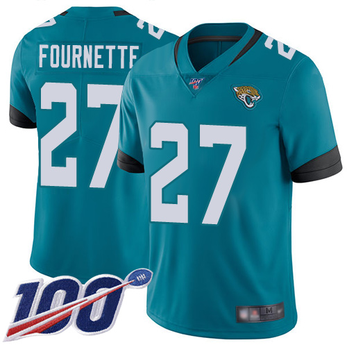 Jacksonville Jaguars #27 Leonard Fournette Teal Green Alternate Youth Stitched NFL 100th Season Vapor Limited Jersey->youth nfl jersey->Youth Jersey